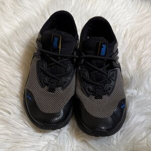 Puma Black and Dark Gray Athletic Shoes